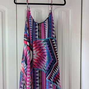 Express Colorful Geometric Print Dress